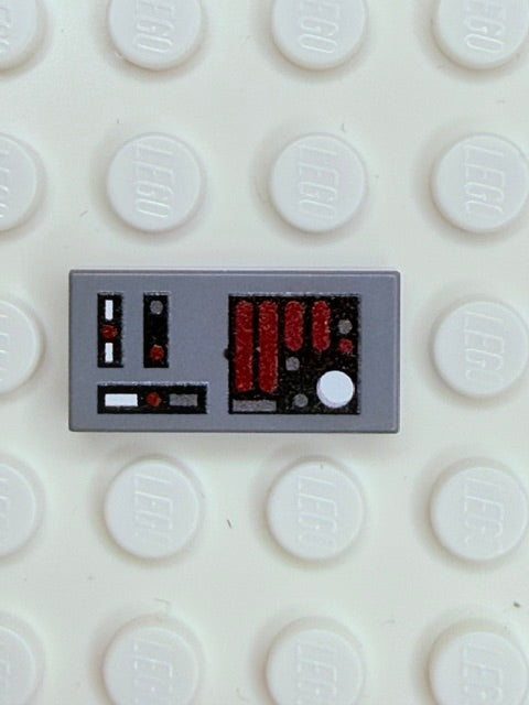 Control Panel 1x2 Tile: Dark Bluiish Gray Control Panel 6