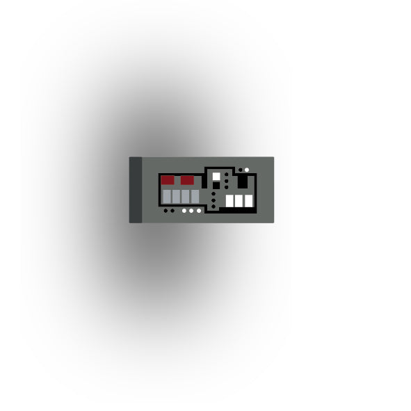 Control Panel 1x2 Tile: Dark Bluiish Gray Control Panel 8