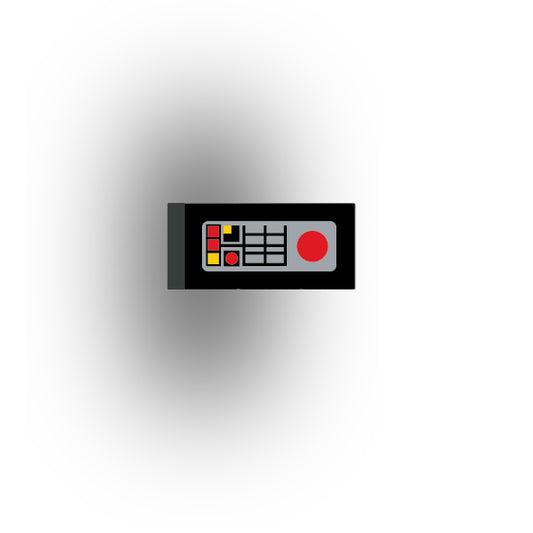 Control Panel 1x2 Tile: Black Control Panel 12