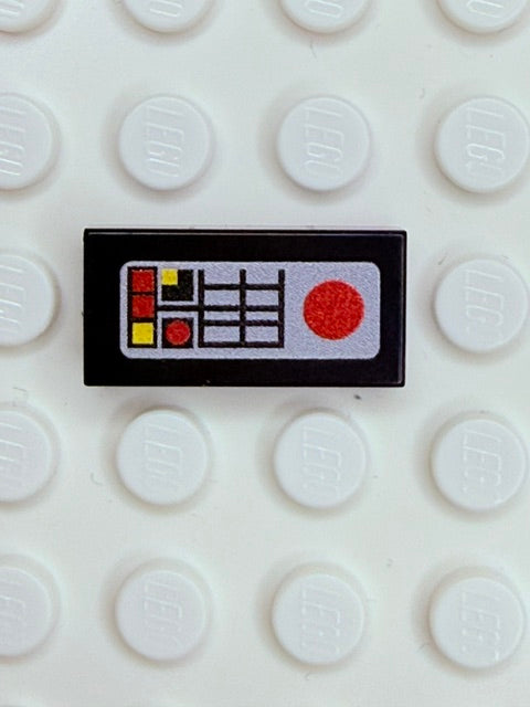 Control Panel 1x2 Tile: Black Control Panel 12