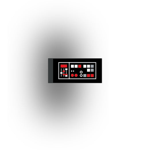 Control Panel 1x2 Tile: Black Control Panel 14