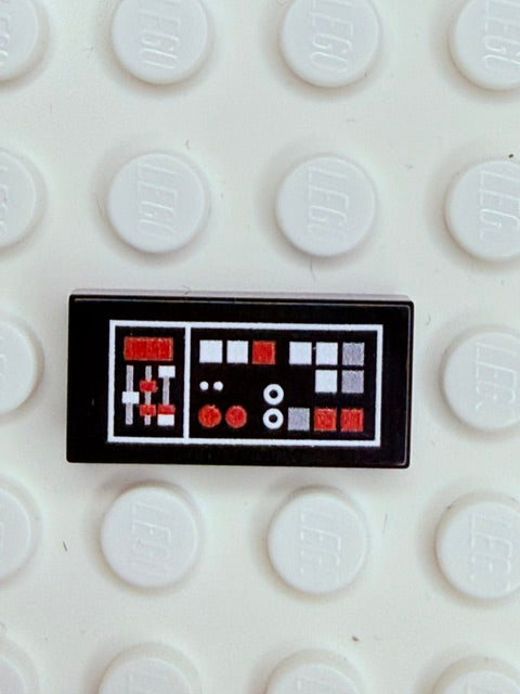 Control Panel 1x2 Tile: Black Control Panel 14