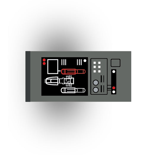 Control Panel 2x4 Tile: Dark Bluish Gray Control Panel 1