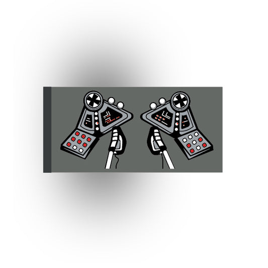 Control Panel 2x4 Tile: Dark Bluish Gray Control Panel 2