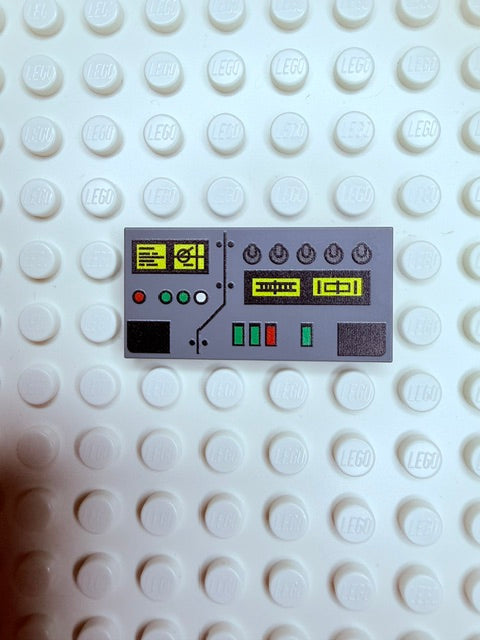 Control Panel 2x4 Tile: Dark Bluish Gray Control Panel 3