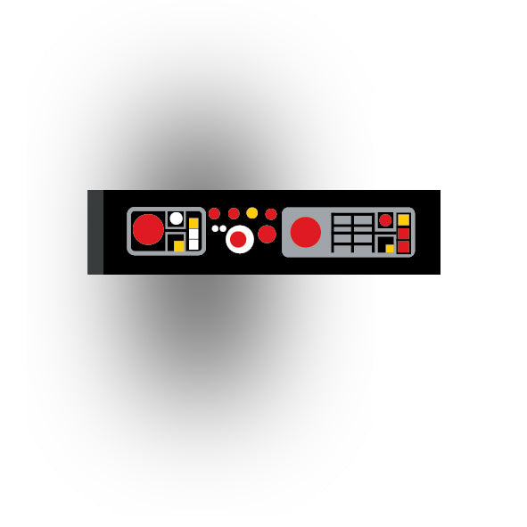 Control Panel 1x4 Tile: Black Control Panel 2