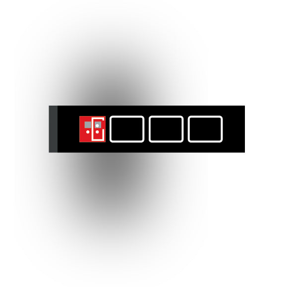 Control Panel 1x4 Tile: Black Control Panel 4