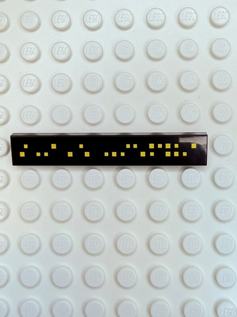 Control Panel 1x6 Tile: Black Control Panel 1