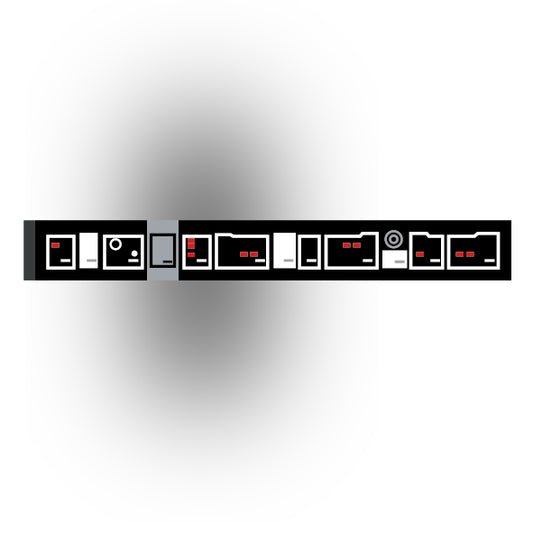 Control Panel 1x8 Tile: Black Control Panel 1