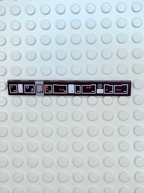 Control Panel 1x8 Tile: Black Control Panel 1