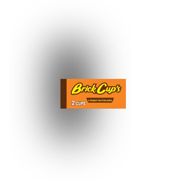 Food Snacks and Drinks 1x2 Tile: Brick Cups Choclate and Peanut Butter