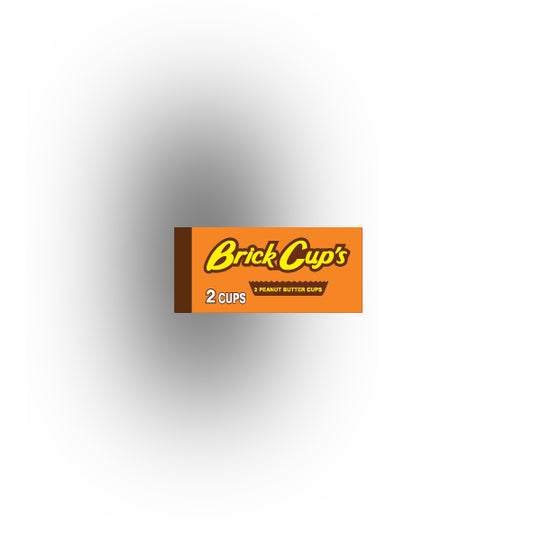 Food Snacks and Drinks 1x2 Tile: Brick Cups Choclate and Peanut Butter
