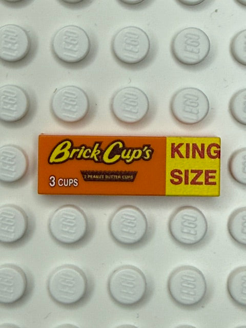 Food Snacks and Drinks 1x3 Tile: Brick Cups Peanut Butter Cups King Size