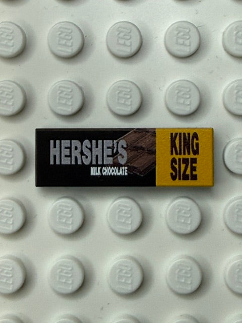 Food Snacks and Drinks 1x3 Tile: Hershe's Candy Bar King Size