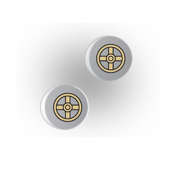 Valves 1x1 Clear Round Tile: Style 1