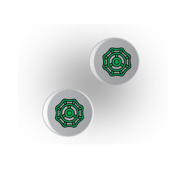 Valves 1x1 Clear Round Tile: Style 4