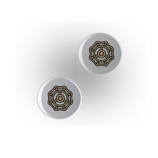 Valves 1x1 Clear Round Tile: Style 4