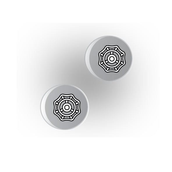 Valves 1x1 Clear Round Tile: Style 4