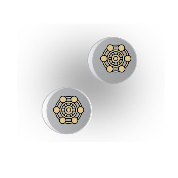 Valves 1x1 Clear Round Tile: Style 5