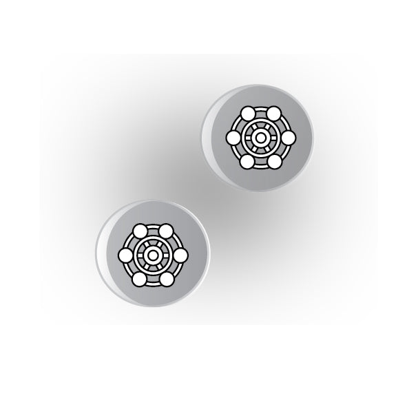 Valves 1x1 Clear Round Tile: Style 5