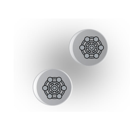 Valves 1x1 Clear Round Tile: Style 5