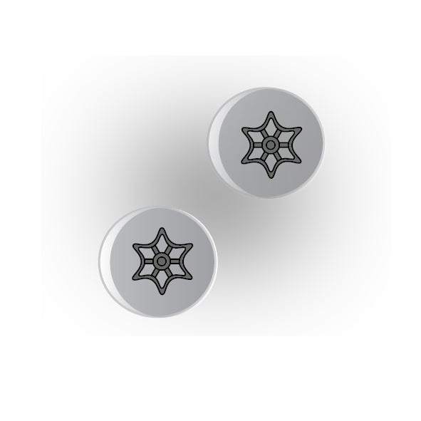Valves 1x1 Clear Round Tile: Style 6