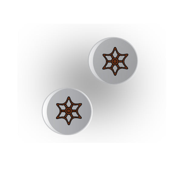 Valves 1x1 Clear Round Tile: Style 6