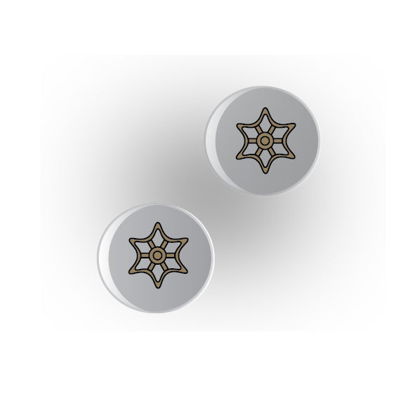 Valves 1x1 Clear Round Tile: Style 6
