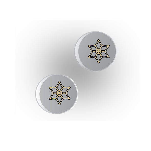 Valves 1x1 Clear Round Tile: Style 6