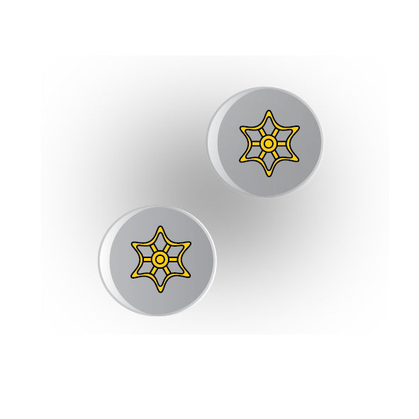 Valves 1x1 Clear Round Tile: Style 6