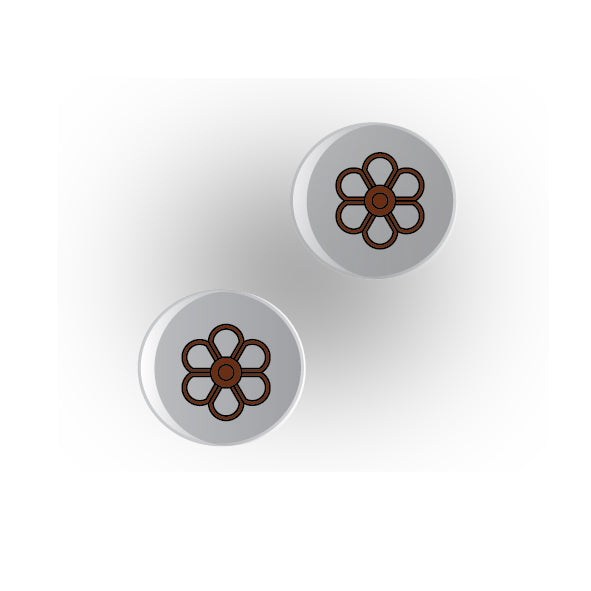 Valves 1x1 Clear Round Tile: Style 7
