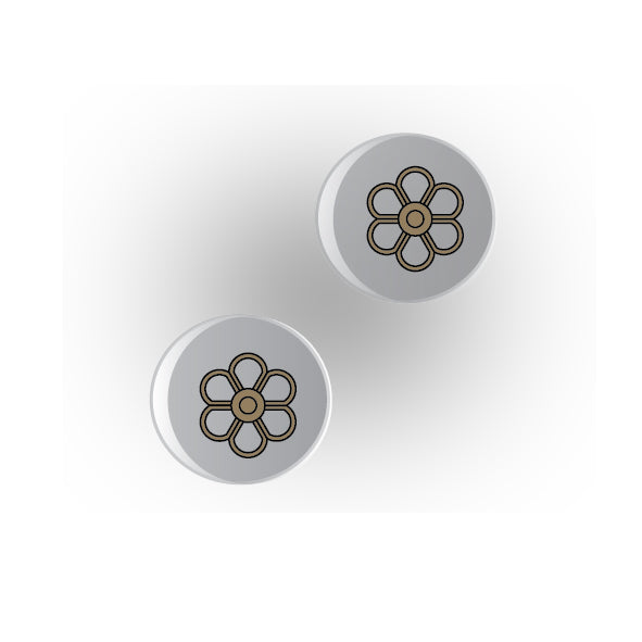 Valves 1x1 Clear Round Tile: Style 7
