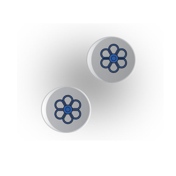 Valves 1x1 Clear Round Tile: Style 7