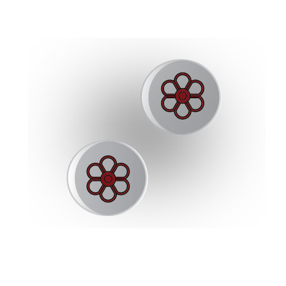 Valves 1x1 Clear Round Tile: Style 7
