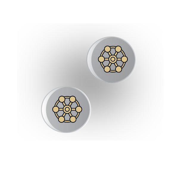 Valves 1x1 Clear Round Tile: Style 8