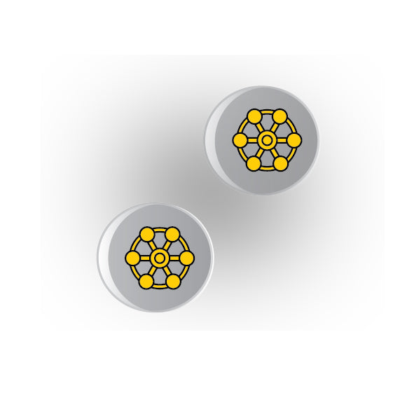Valves 1x1 Clear Round Tile: Style 8