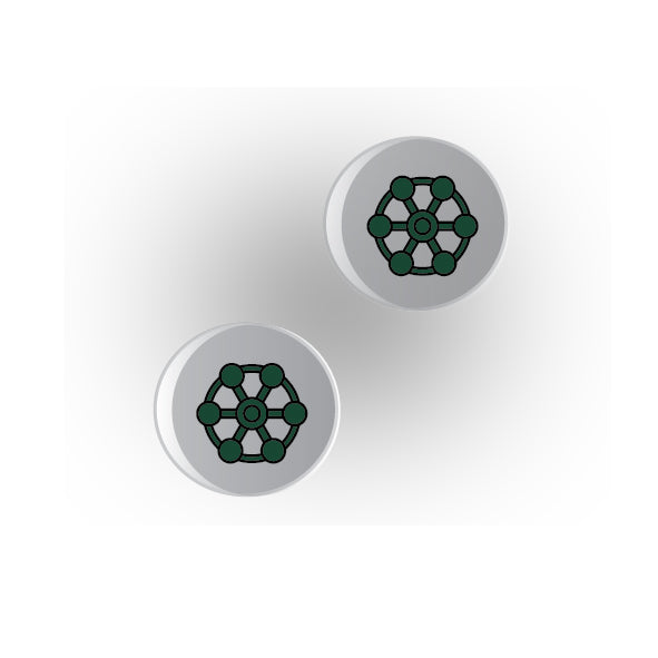 Valves 1x1 Clear Round Tile: Style 8