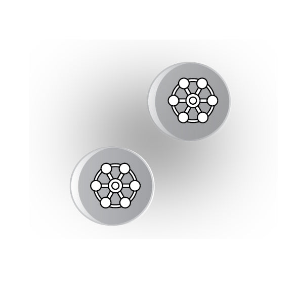 Valves 1x1 Clear Round Tile: Style 8