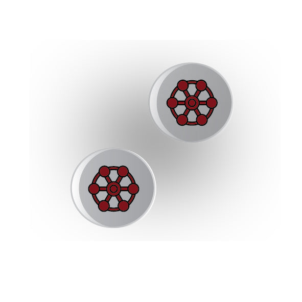 Valves 1x1 Clear Round Tile: Style 8