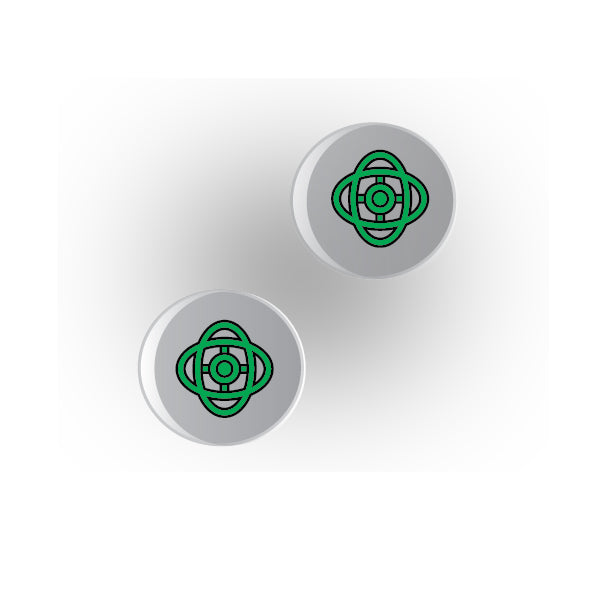 Valves 1x1 Clear Round Tile: Style 9