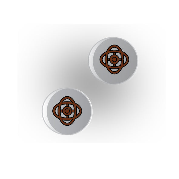 Valves 1x1 Clear Round Tile: Style 9