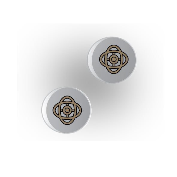 Valves 1x1 Clear Round Tile: Style 9