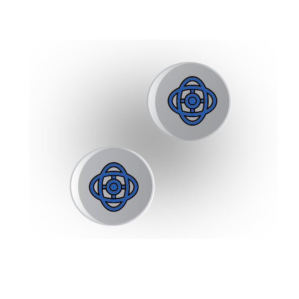 Valves 1x1 Clear Round Tile: Style 9