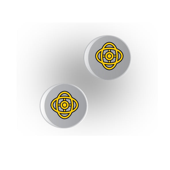 Valves 1x1 Clear Round Tile: Style 9