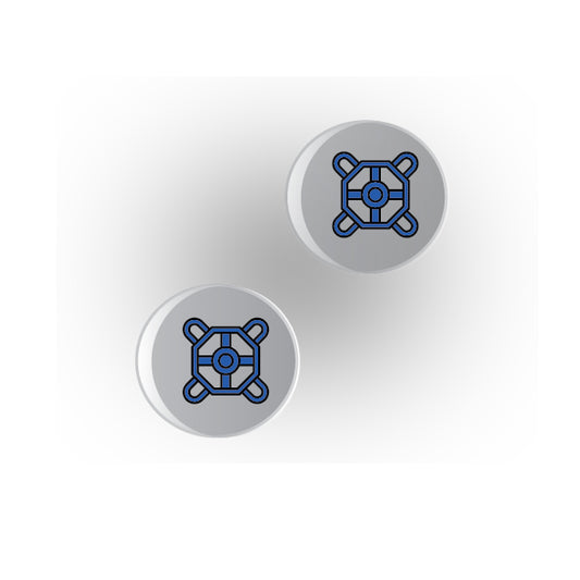 Valves 1x1 Clear Round Tile: Style 10