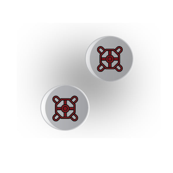 Valves 1x1 Clear Round Tile: Style 10