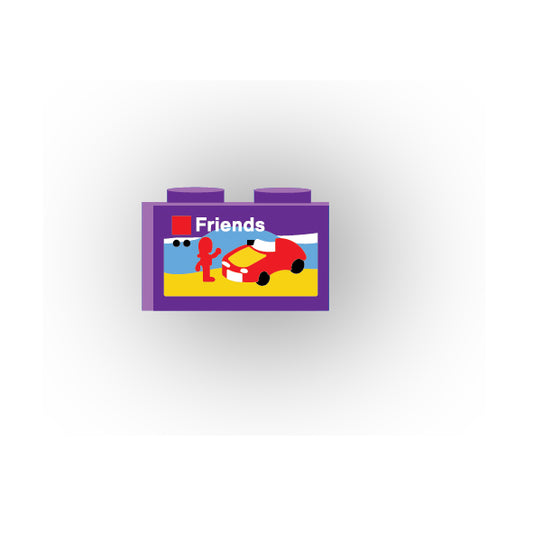 Toys and Games 1x2 Brick: Friends Style 1