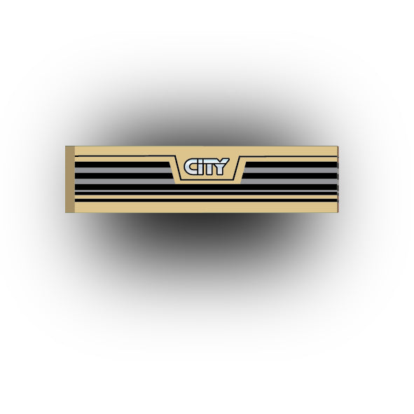 Car And Truck 1x4 Tile: City Front Grill (Multiple Colors)