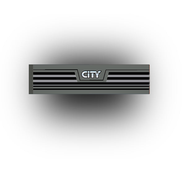 Car And Truck 1x4 Tile: City Front Grill (Multiple Colors)