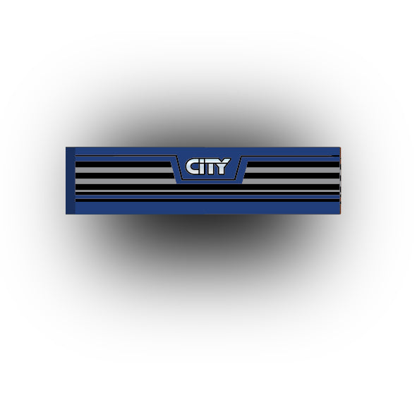 Car And Truck 1x4 Tile: City Front Grill (Multiple Colors)
